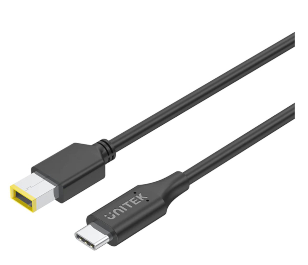 UNITEK Kabel zasilający USB-C 65W 11x4.5mm Lenovo C14115BK-1.8M - 1192126 - zdjęcie
